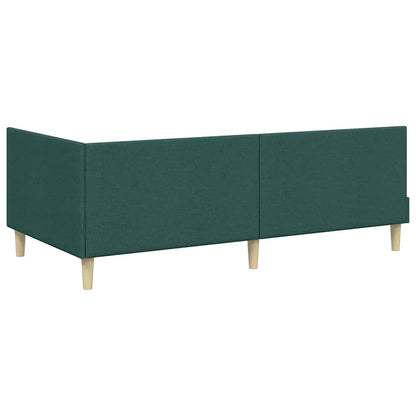 Cornice del letto ad angolo Verde Scuro 80 cm x 200 cm
