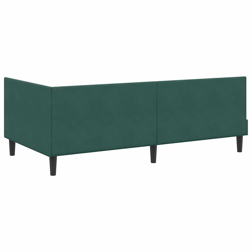 Cornice del letto ad angolo Verde Scuro 80 cm x 200 cm