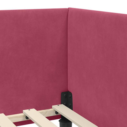 Cornice del letto ad angolo Rosso Vino 80 cm x 200 cm