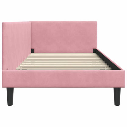 Cornice del letto ad angolo con testiera Rosa 90 cm x 190 cm