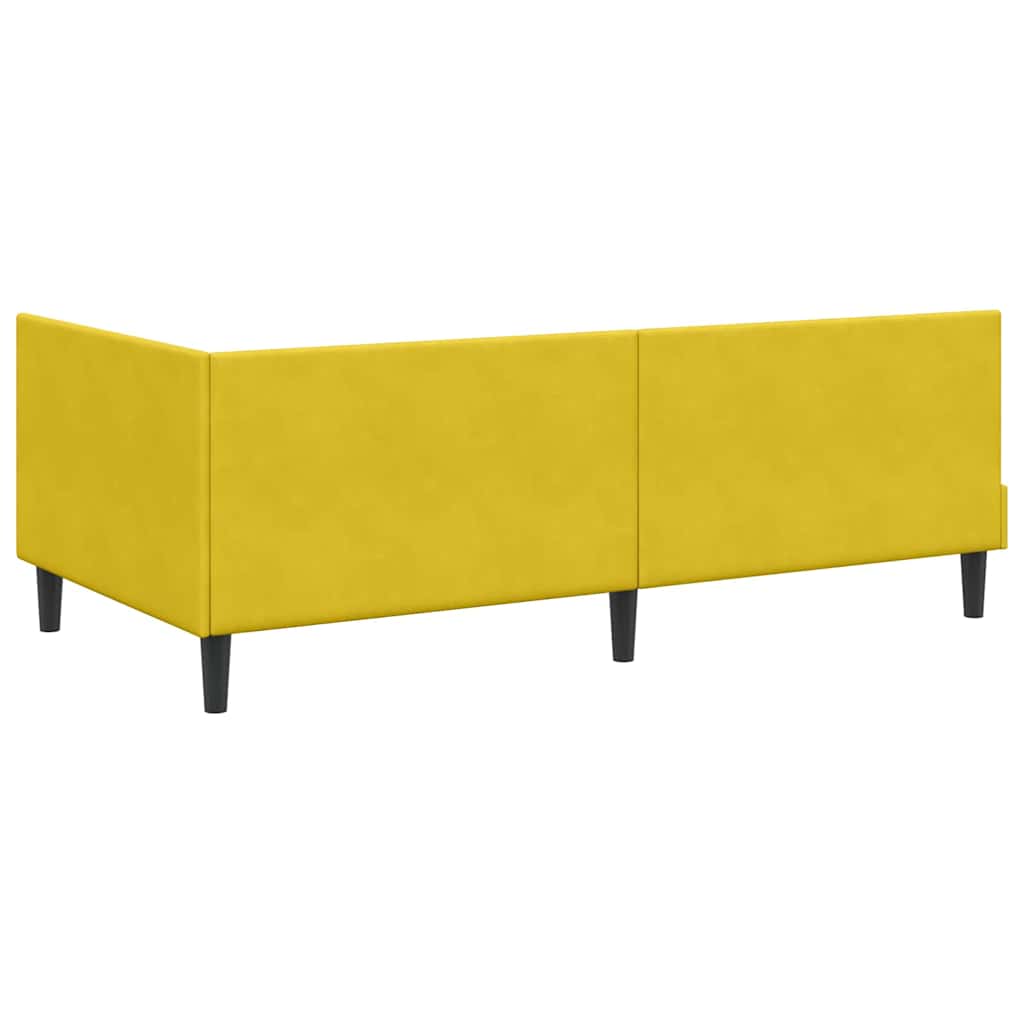 Cornice del letto ad angolo con testiera Giallo 90 cm x 190 cm