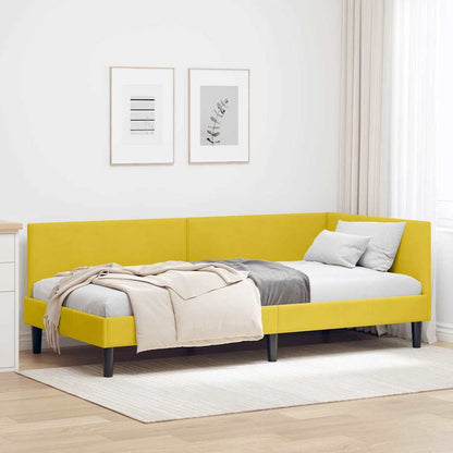 Cornice del letto ad angolo con testiera Giallo 90 cm x 200 cm