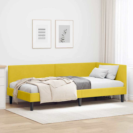 Cornice del letto ad angolo con testiera Giallo 90 cm x 200 cm