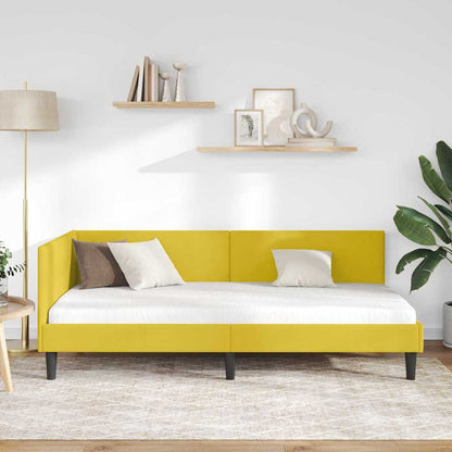Cornice del letto ad angolo con testiera Giallo 90 cm x 200 cm