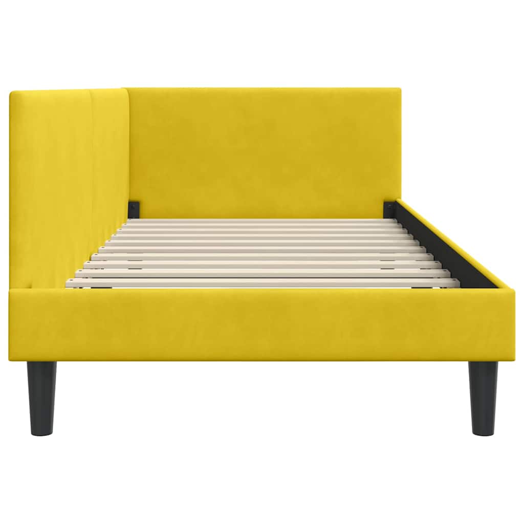 Cornice del letto ad angolo con testiera Giallo 90 cm x 200 cm