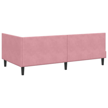 Cornice del letto ad angolo con testiera Rosa 100 cm x 200 cm