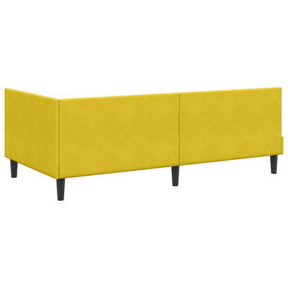 Cornice del letto ad angolo con testiera Giallo 100 cm x 200 cm