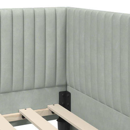 Cornice del letto ad angolo Grigio chiaro 80 cm x 200 cm | homemem39