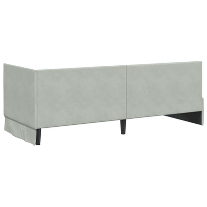 Cornice del letto ad angolo Grigio chiaro 80 cm x 200 cm | homemem39