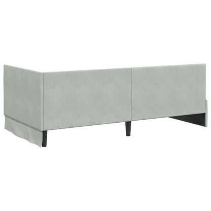 Cornice del letto ad angolo Grigio chiaro 100 cm x 200 cm | homemem39