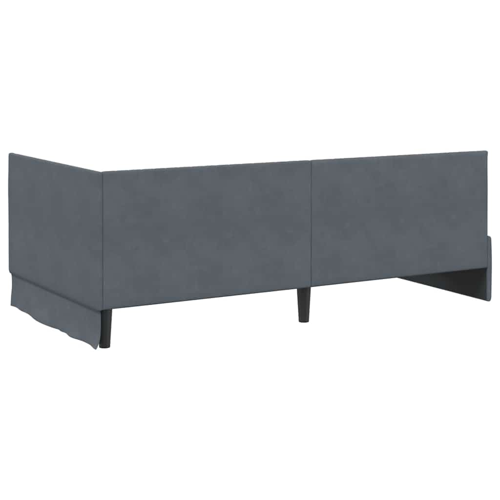 Cornice del letto ad angolo Grigio scuro 100 cm x 200 cm | homemem39