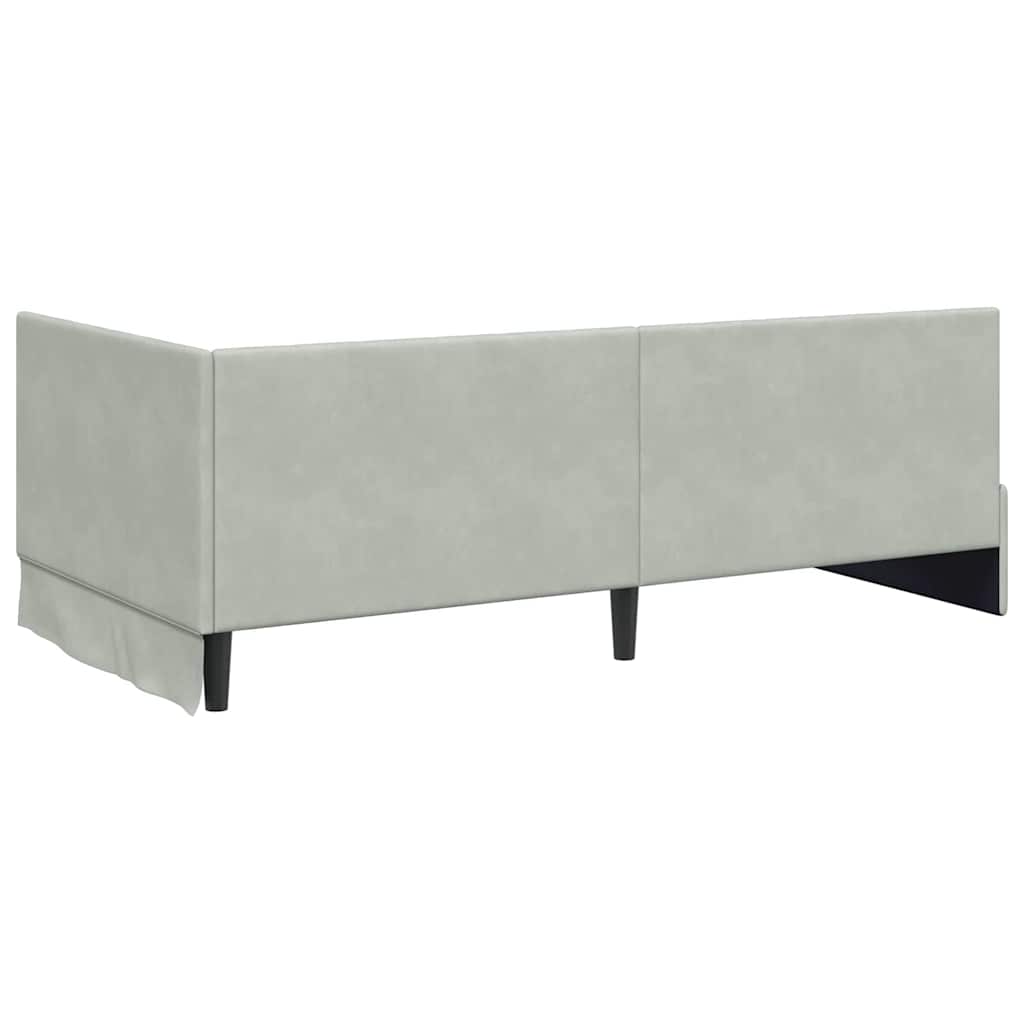 Cornice del letto ad angolo Grigio chiaro 100 cm x 200 cm