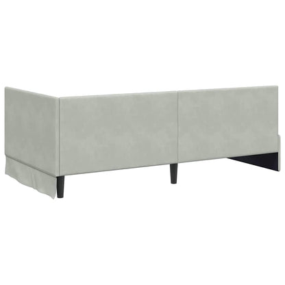 Cornice del letto ad angolo Grigio chiaro 100 cm x 200 cm