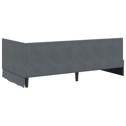 Cornice del letto ad angolo Grigio scuro 100 cm x 200 cm