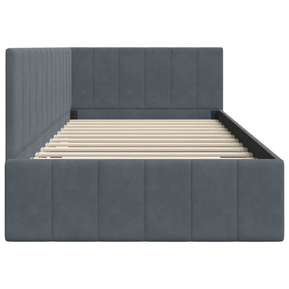 Cornice del letto ad angolo Grigio scuro 100 cm x 200 cm | homemem39