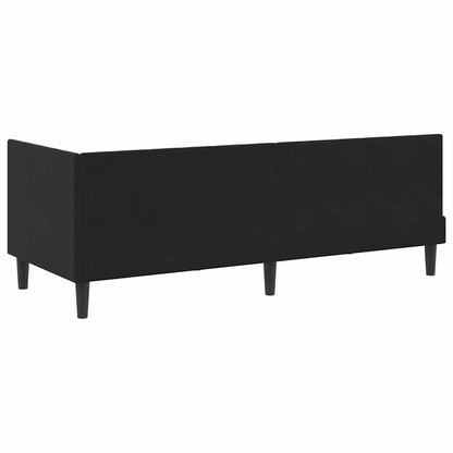 Cornice del letto ad angolo Nero 80 cm x 200 cm Velluto