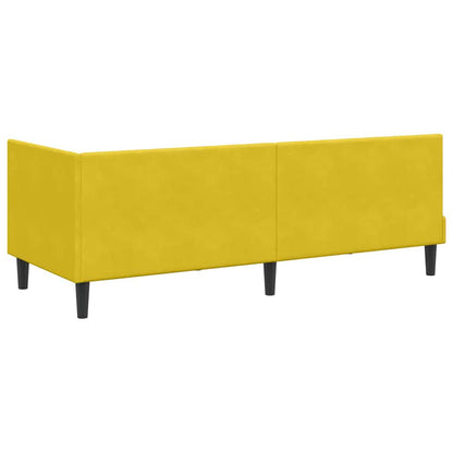 Cornice del letto ad angolo Giallo 80 cm x 200 cm Velluto