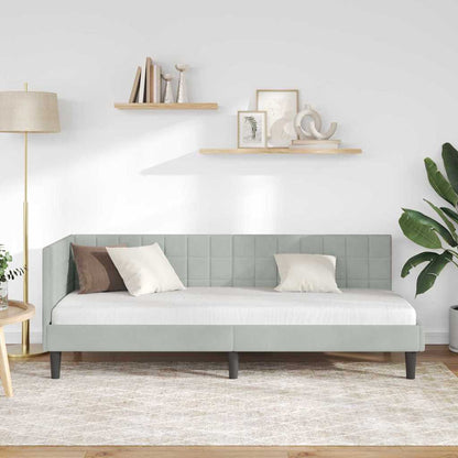 Cornice del letto ad angolo Grigio chiaro 80 cm x 200 cm | homemem39
