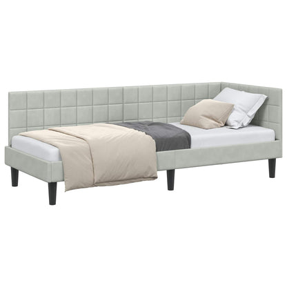 Cornice del letto ad angolo Grigio chiaro 80 cm x 200 cm | homemem39