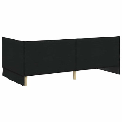 Cornice del letto ad angolo Nero 80 x 200 cm Velluto