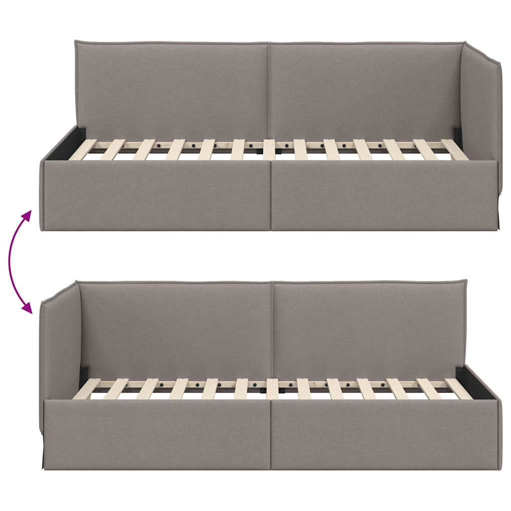 Cornice del letto ad angolo Talpa 90 x 200 cm Tessuto | homemem39