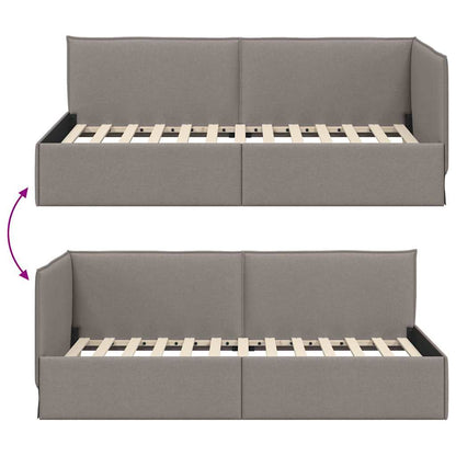 Cornice del letto ad angolo Talpa 100 x 200 cm Tessuto