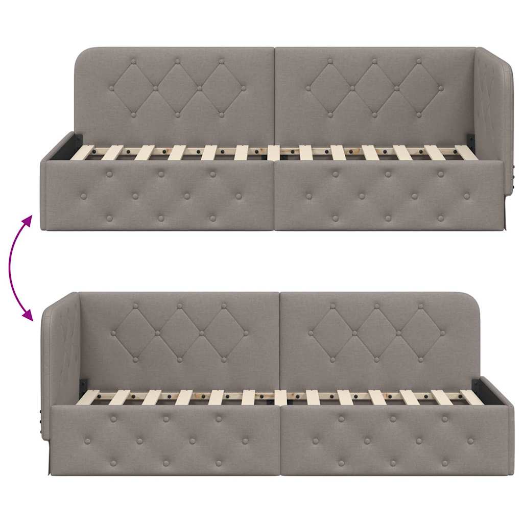 Cornice del letto ad angolo Talpa 80 x 200 cm Tessuto | homemem39