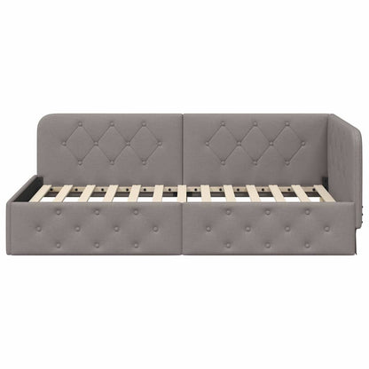 Cornice del letto ad angolo Talpa 100 x 200 cm Tessuto