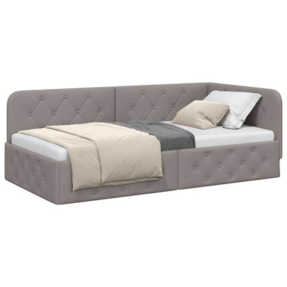 Cornice del letto ad angolo Talpa 100 x 200 cm Tessuto