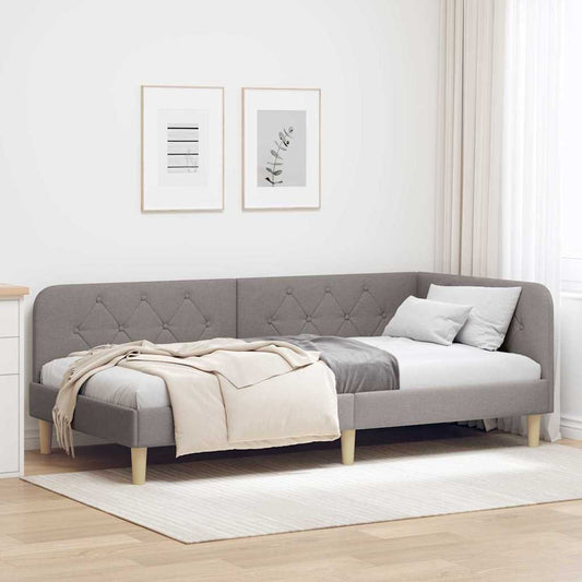 Cornice del letto ad angolo Talpa 90 x 190 cm Tessuto | homemem39