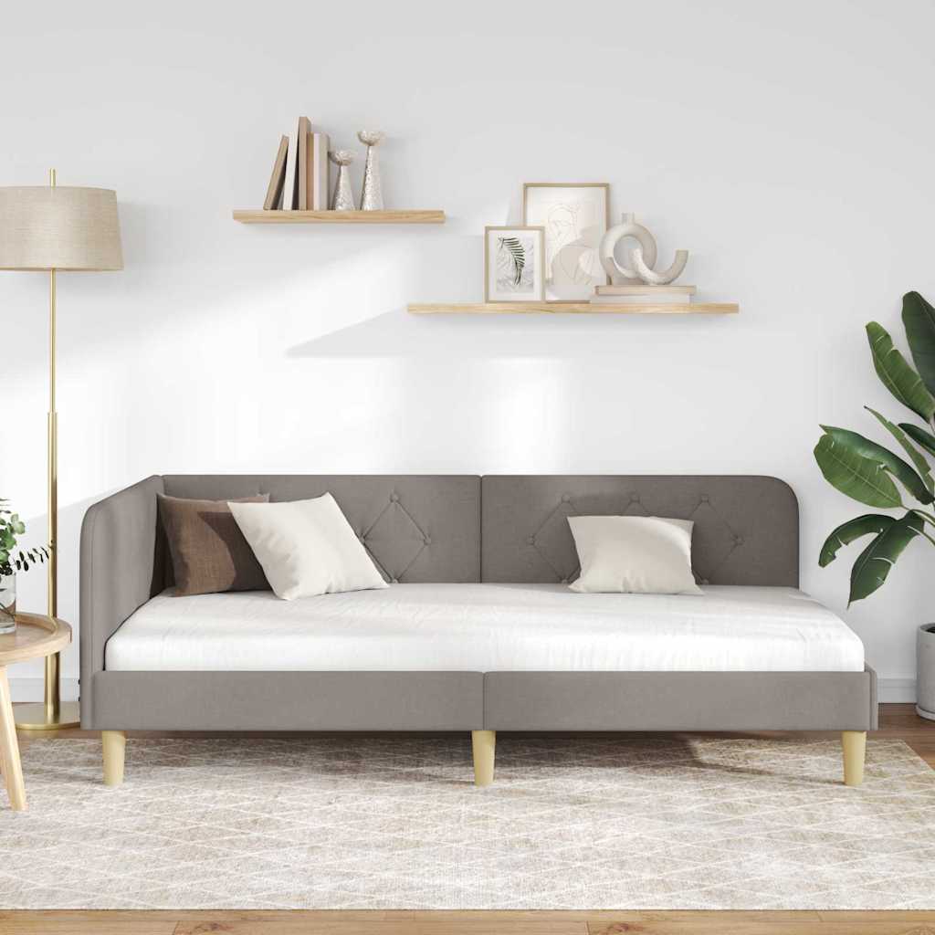 Cornice del letto ad angolo Talpa 90 x 190 cm Tessuto | homemem39