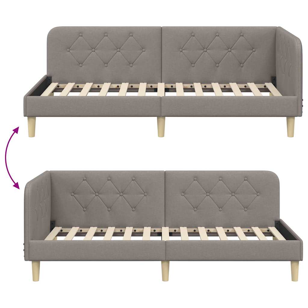 Cornice del letto ad angolo Talpa 90 x 190 cm Tessuto | homemem39