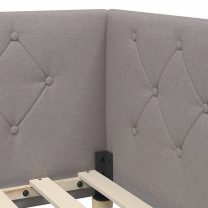 Cornice del letto ad angolo Talpa 100 x 200 cm Tessuto | homemem39