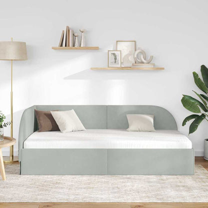 Cornice del letto ad angolo Grigio chiaro 80 cm x 200 cm | homemem39