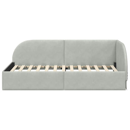 Cornice del letto ad angolo Grigio chiaro 80 cm x 200 cm | homemem39