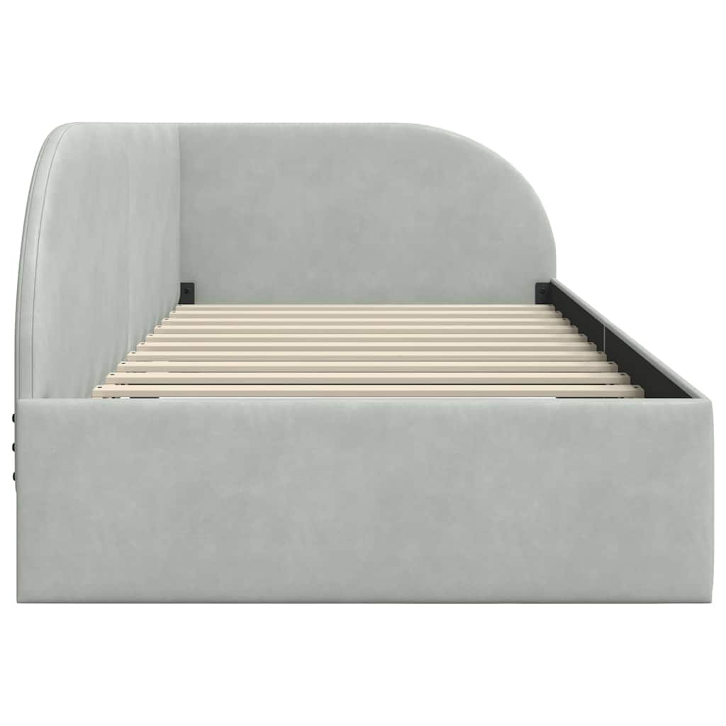 Cornice del letto ad angolo Grigio chiaro 80 cm x 200 cm | homemem39