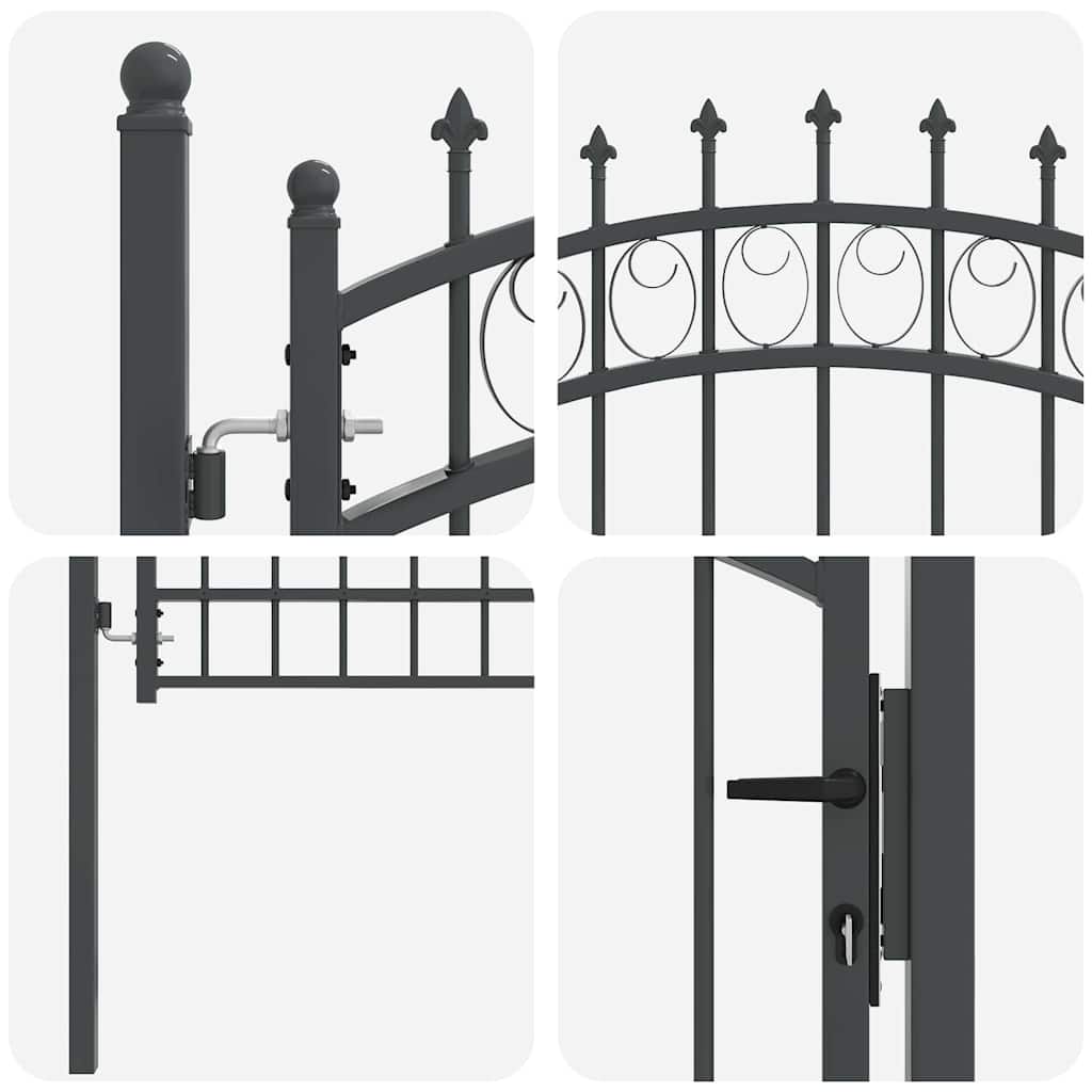Cancello della recinzione con punte EMMEN 170 x 100 cm | homemem39