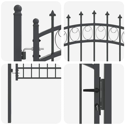 Cancello della recinzione con punte EMMEN 170 x 100 cm | homemem39