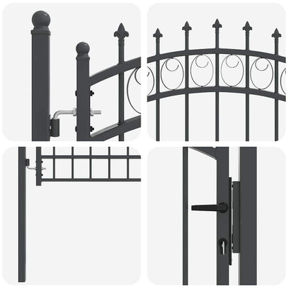 Cancello della recinzione con punte EMMEN 200 x 100 cm | homemem39