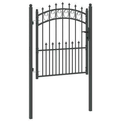 Cancello della recinzione con punte Grigio 125 x 100 cm