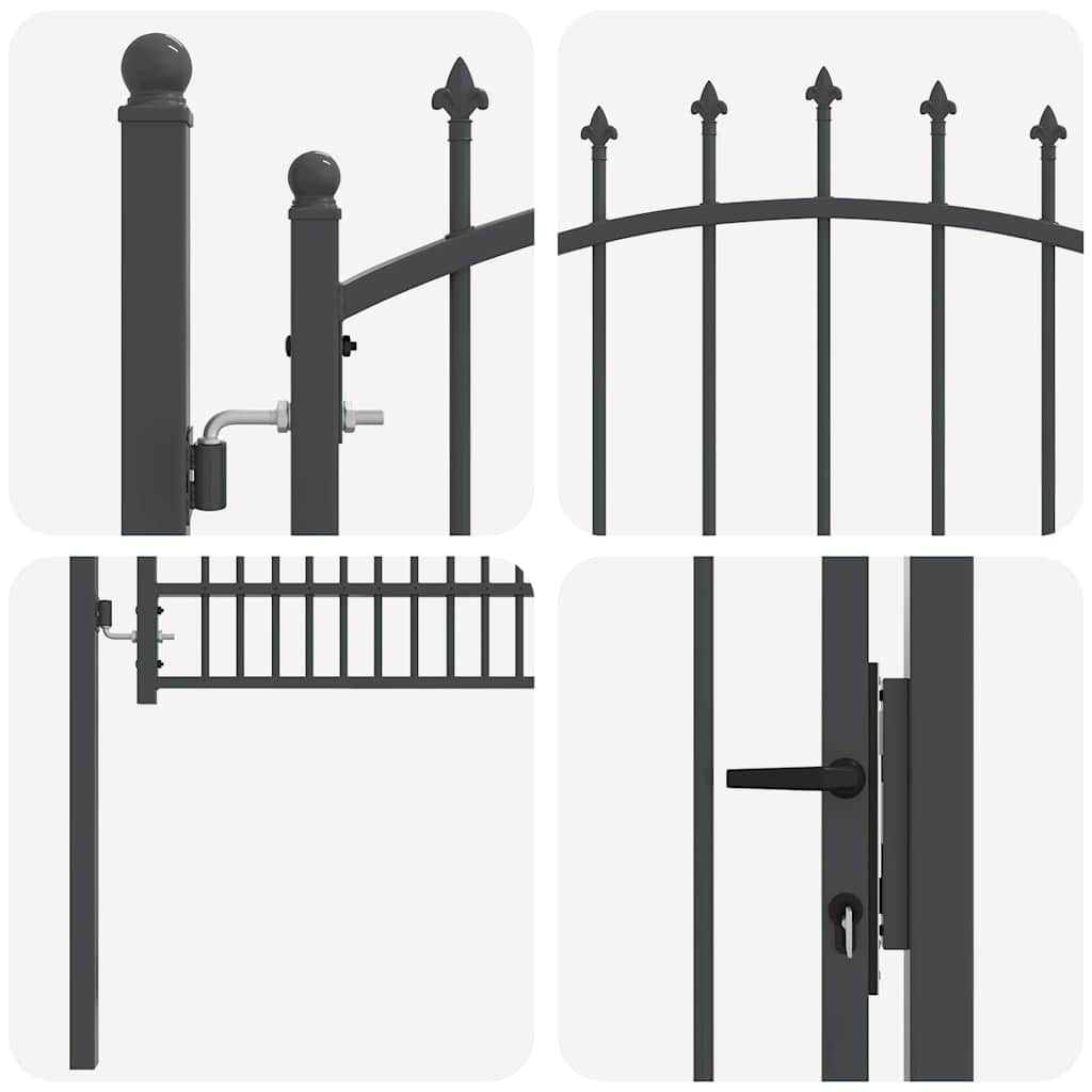 Cancello della recinzione con punte EMMEN 170 x 100 cm | homemem39