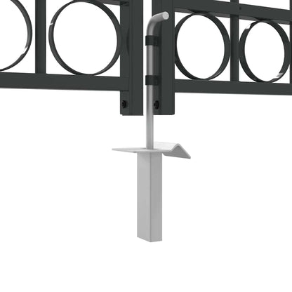 Cancello per recinzione ASSEN 301 x 175,5 cm Acciaio Grigio | homemem39