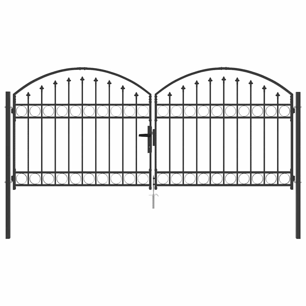 Cancello per recinzione ASSEN 301 x 175,5 cm Acciaio Grigio | homemem39