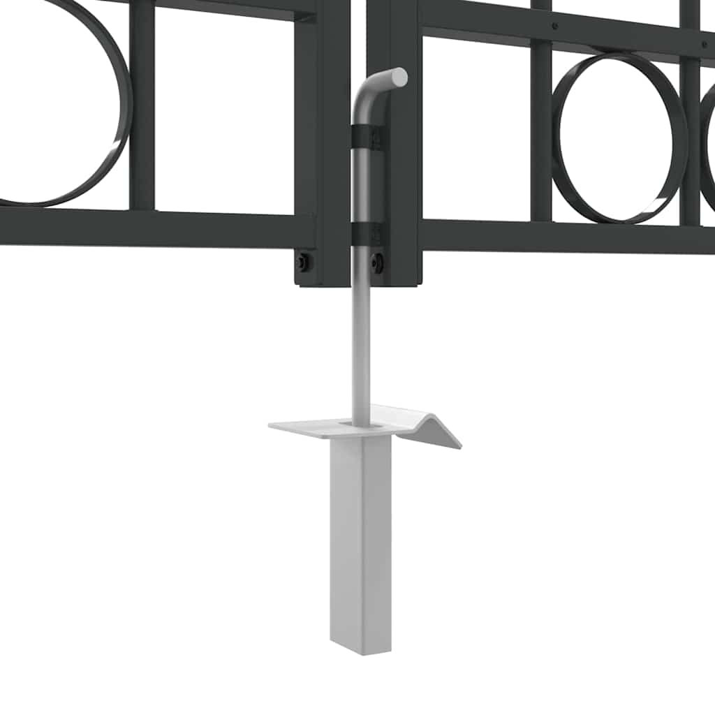 Cancello per recinzione ASSEN 401 x 200 cm Acciaio Grigio | homemem39
