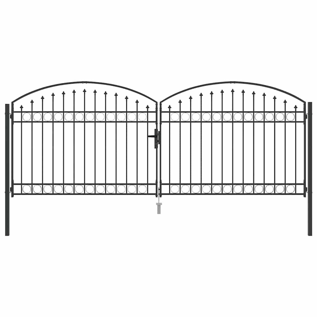 Cancello per recinzione ASSEN 401 x 200 cm Acciaio Grigio | homemem39