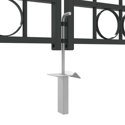 Cancello per recinzione ASSEN 401 x 224,5 cm Acciaio Grigio | homemem39