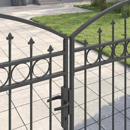 Cancello per recinzione ASSEN 401 x 224,5 cm Acciaio Grigio | homemem39