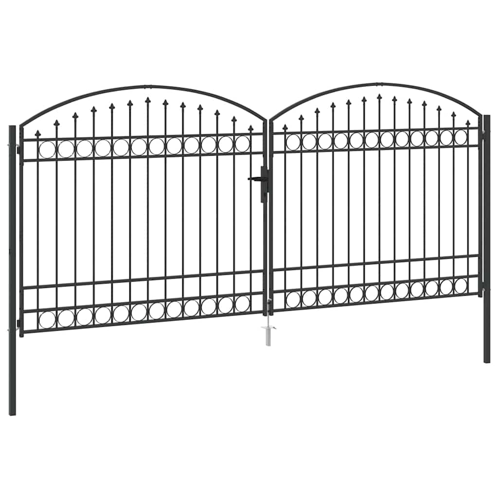 Cancello per recinzione ASSEN 401 x 224,5 cm Acciaio Grigio | homemem39