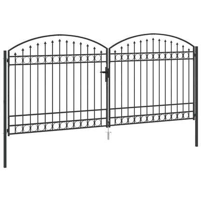 Cancello per recinzione ASSEN 401 x 224,5 cm Acciaio Grigio | homemem39