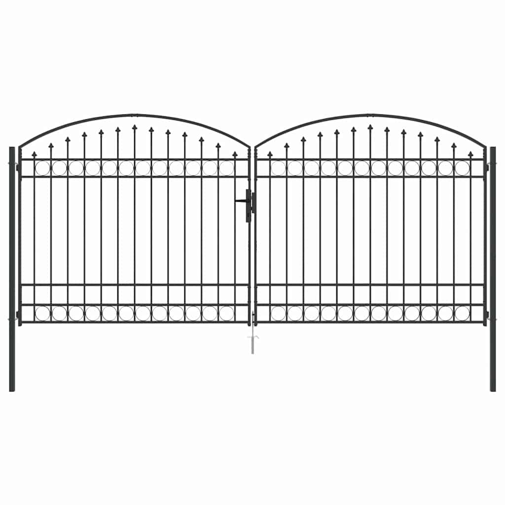 Cancello per recinzione ASSEN 401 x 224,5 cm Acciaio Grigio | homemem39